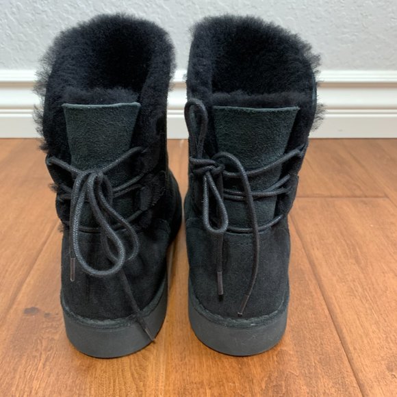 UGG Naiyah Suede Booties Black Womens Size 7 Shearling - Picture 5 of 13